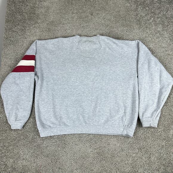 FSU Seminoles Sweatshirt Mens XXL 2XL Gray Red Embroidered Crewneck Pullover - Picture 6 of 10